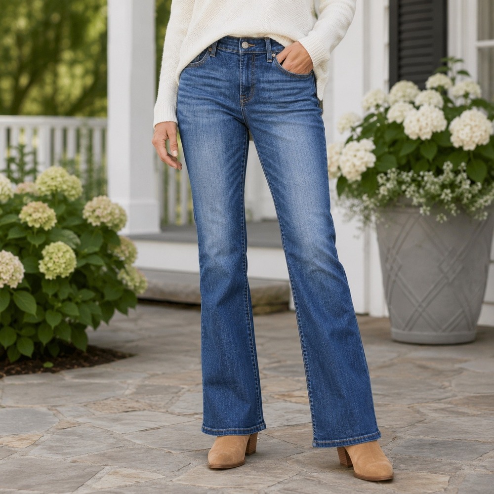 American Eagle Next Level Flex Bootcut Jeans Medium Wash Blue Denim 30x30
